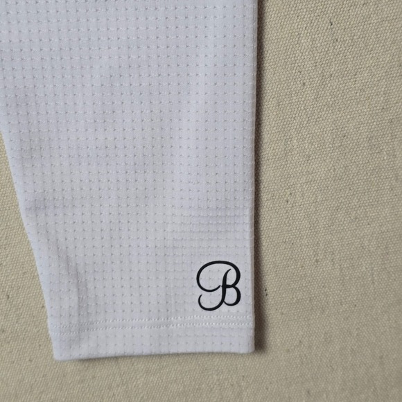 Bombshell Sportswear OG Sock Leggings Size S Heather Blue Red Stripe Thigh High - Picture 7 of 11